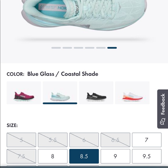 Hoka One One Women's Mach 4 Blue Glass / Coastal Shade 6 B - Picture 7 of 7